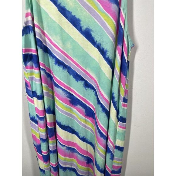 Lilly Pulitzer Magnolia Midi Ceviche Asymmetrical Stripe Dress Womens Size S - Picture 2 of 8